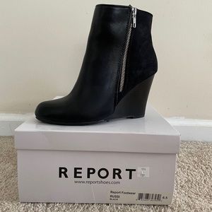 Report russi wedge ankle booties